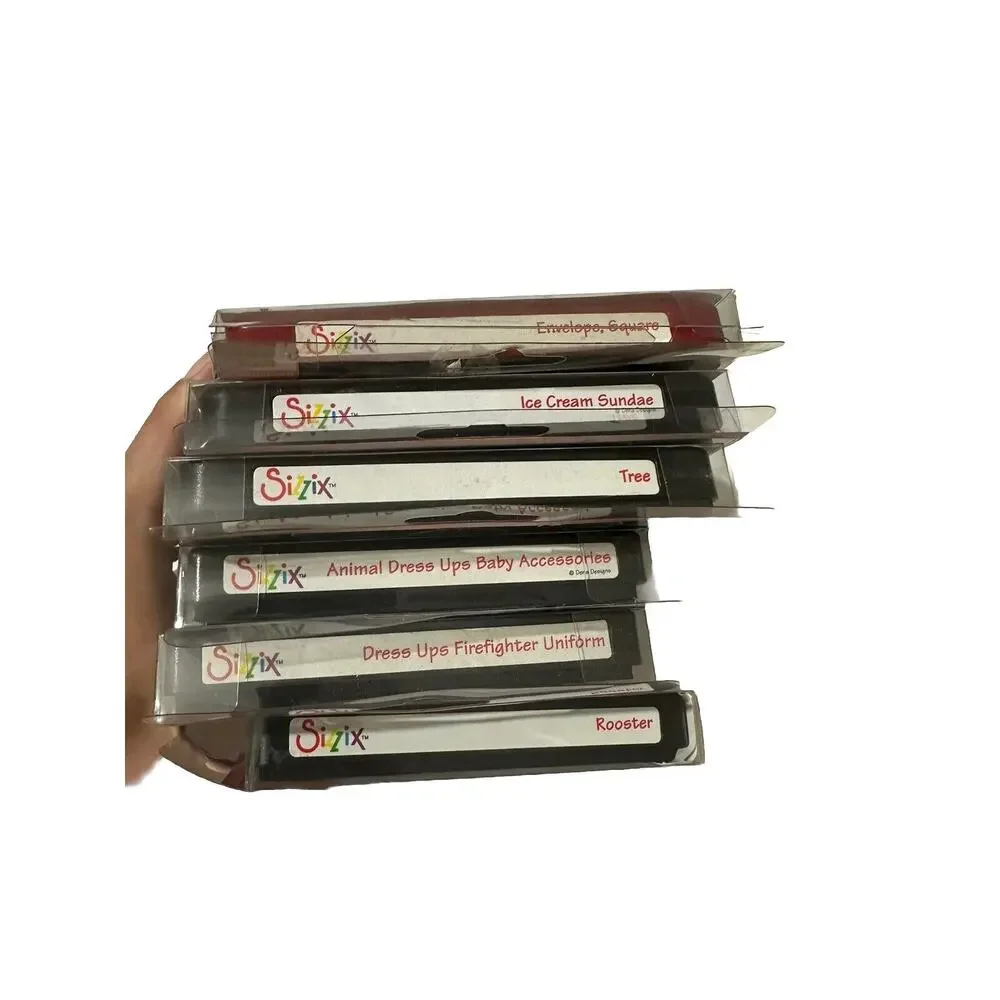 Sizzix Dies Lot Of 6 Ice Cream Tree Envelope Animal Dress Up Firefighter Rooster